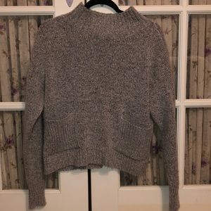 Grey Turtleneck Sweater Comfy